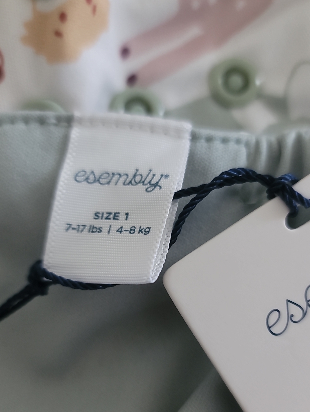Esembly Cloth Diaper Cover - Reusable Swim Diaper, Waterproof Size 1 - Picture 5 of 5